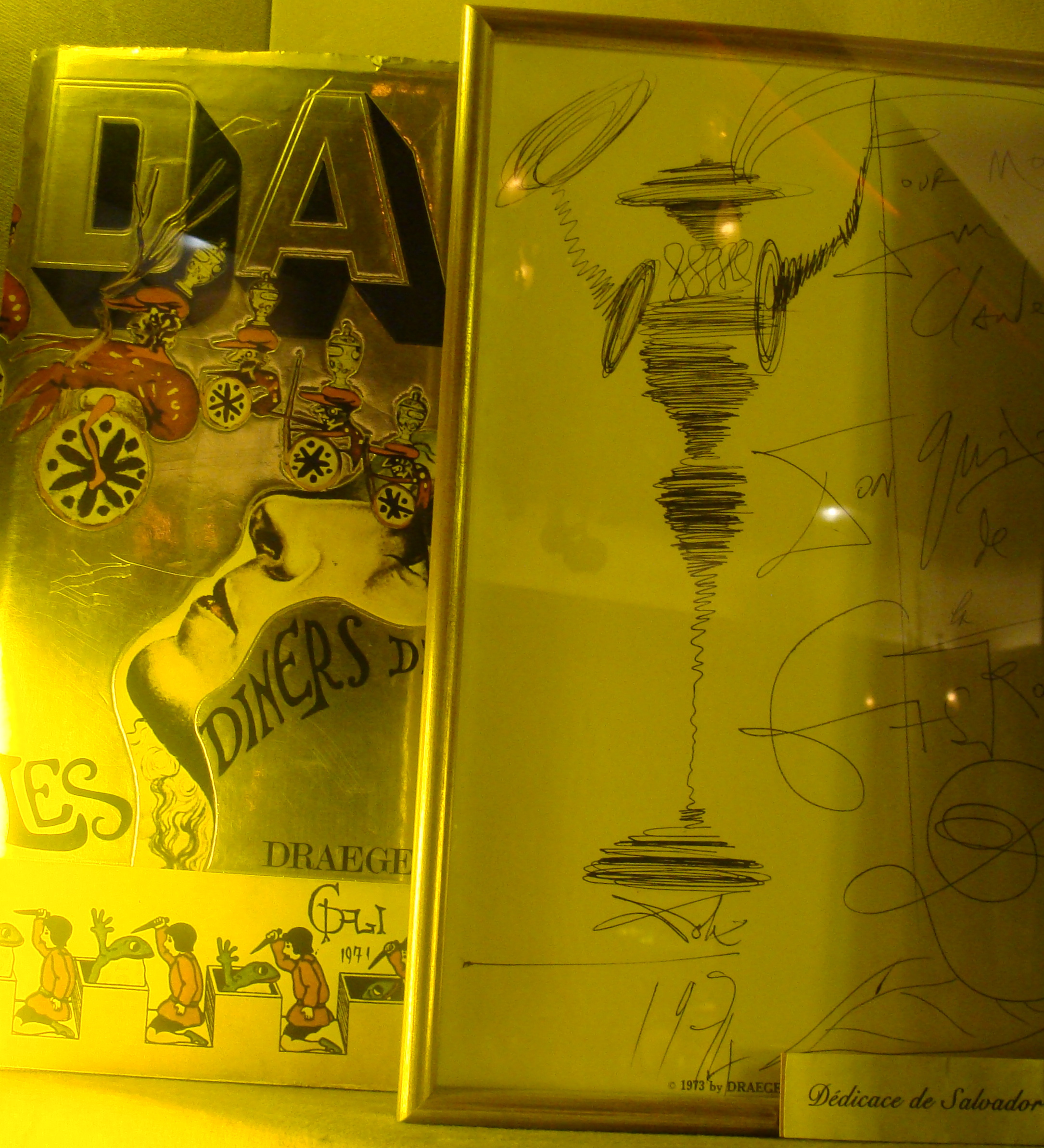 A drawing from S. Dali for La Tour d'Argent