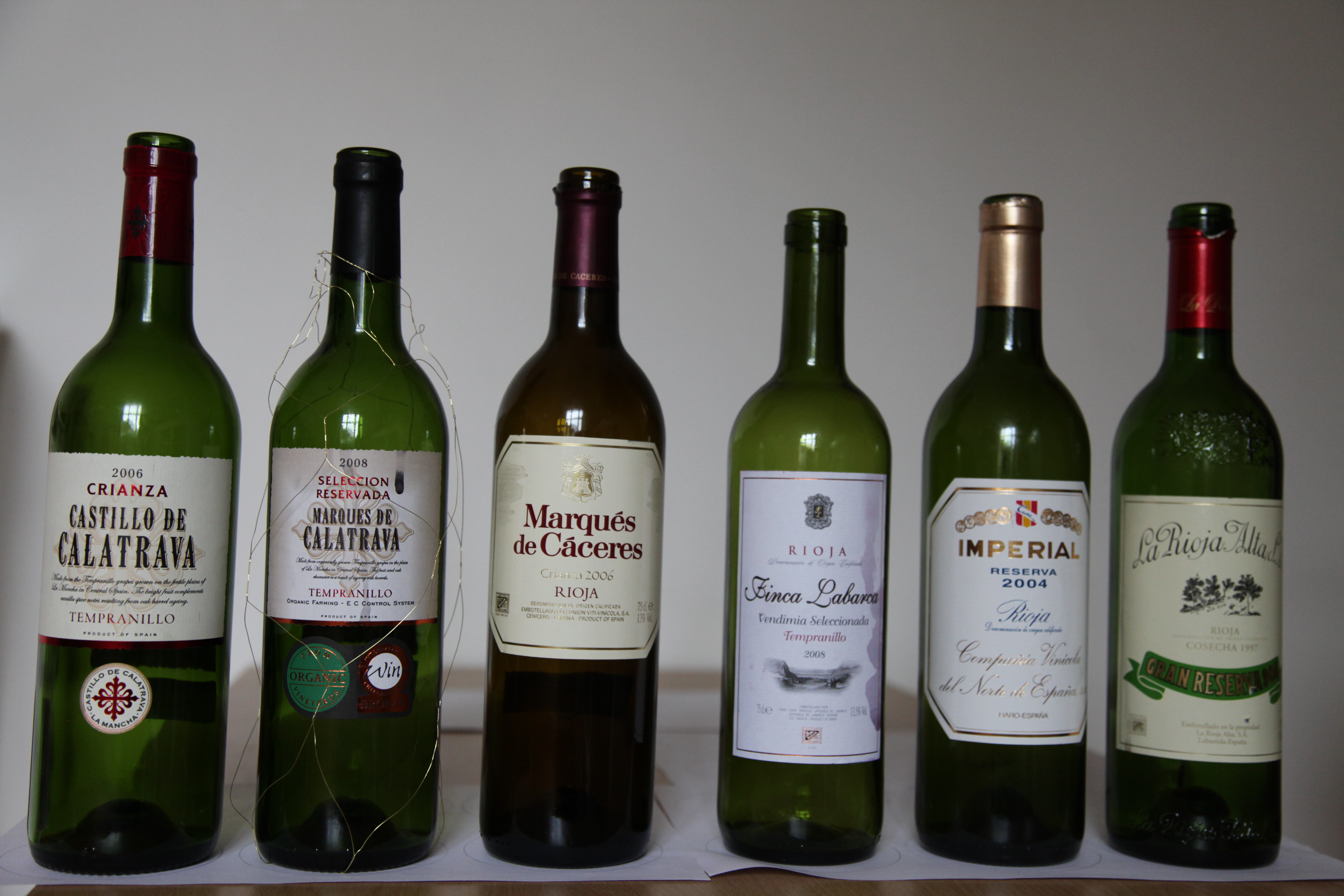 The six Spanish Tempranillos we compared
