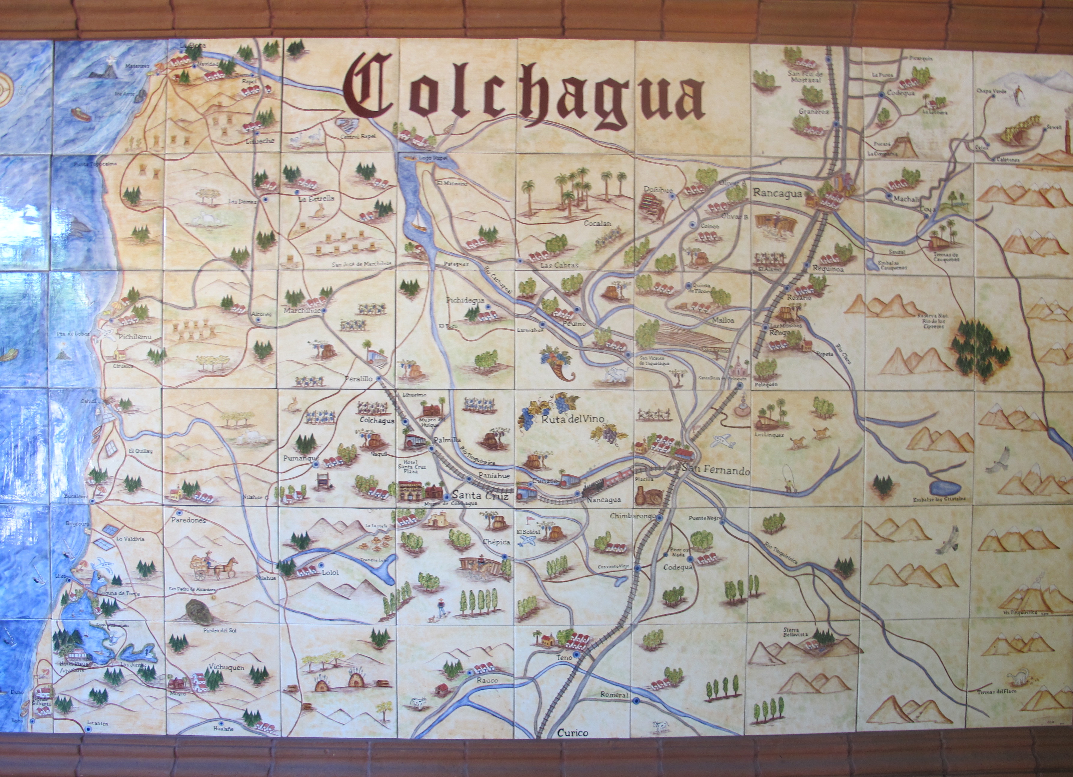 Map of Colchagua valley