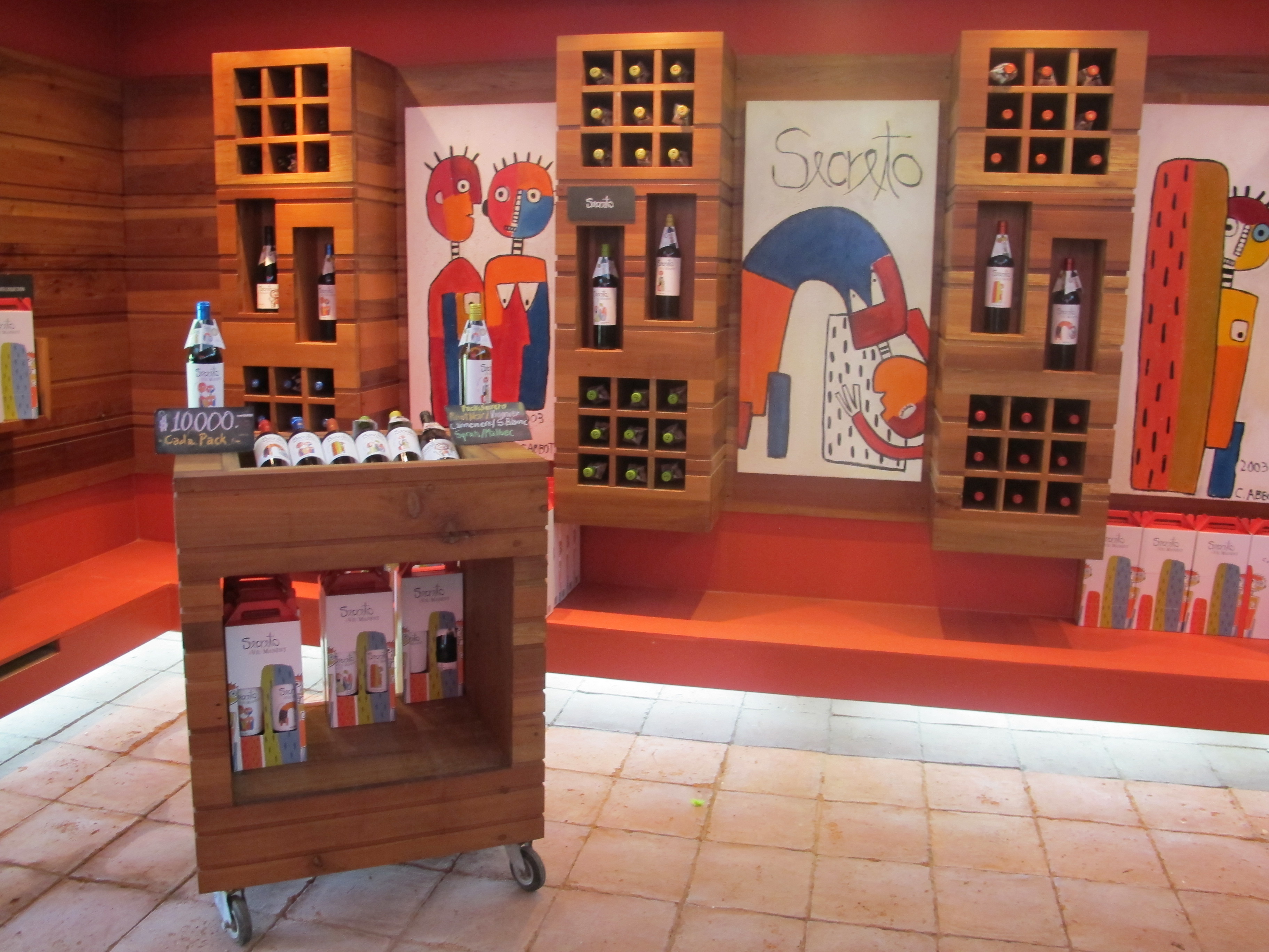 Artistic wine shop