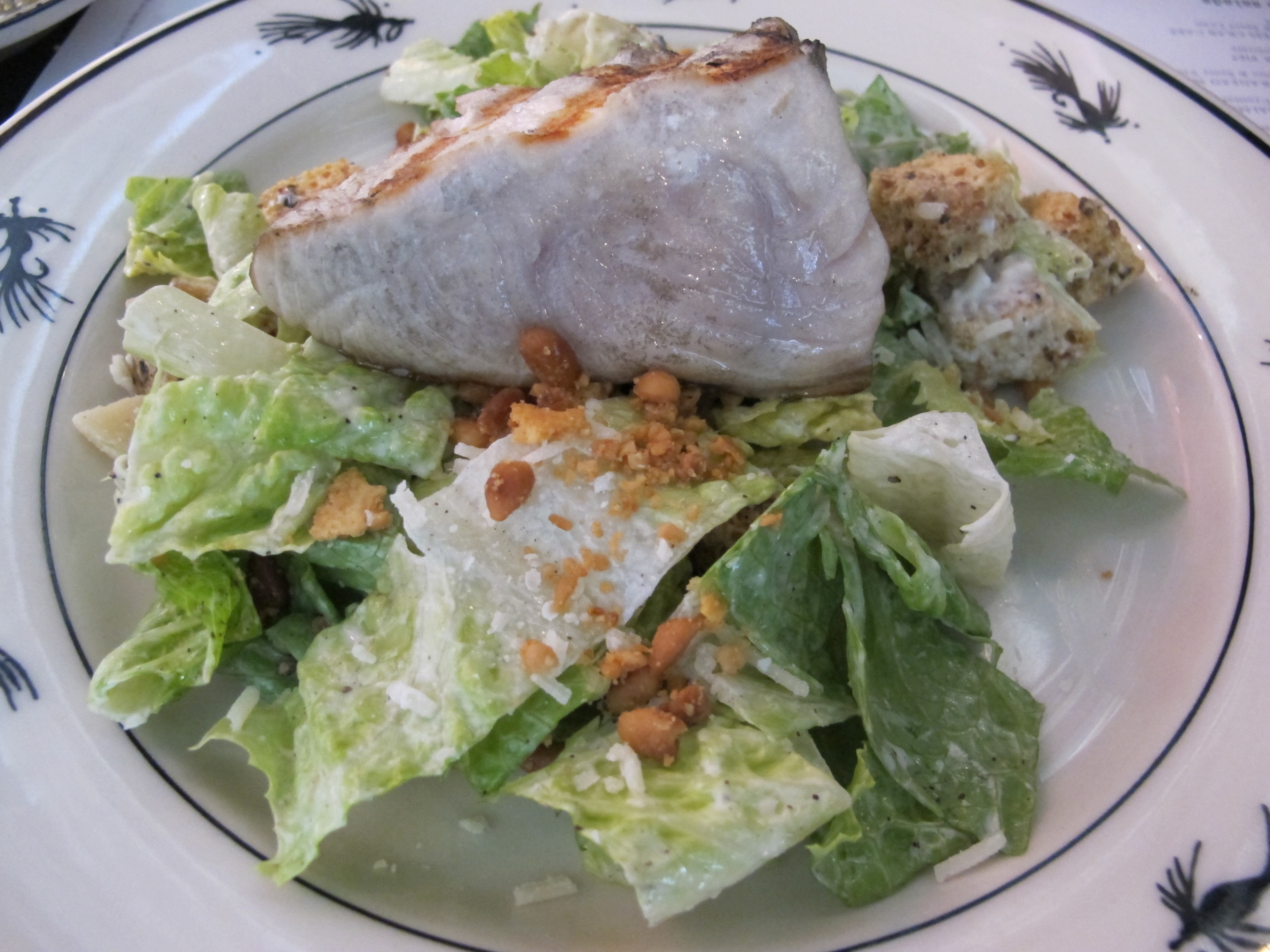 Ivory King salmon on a bed of salad