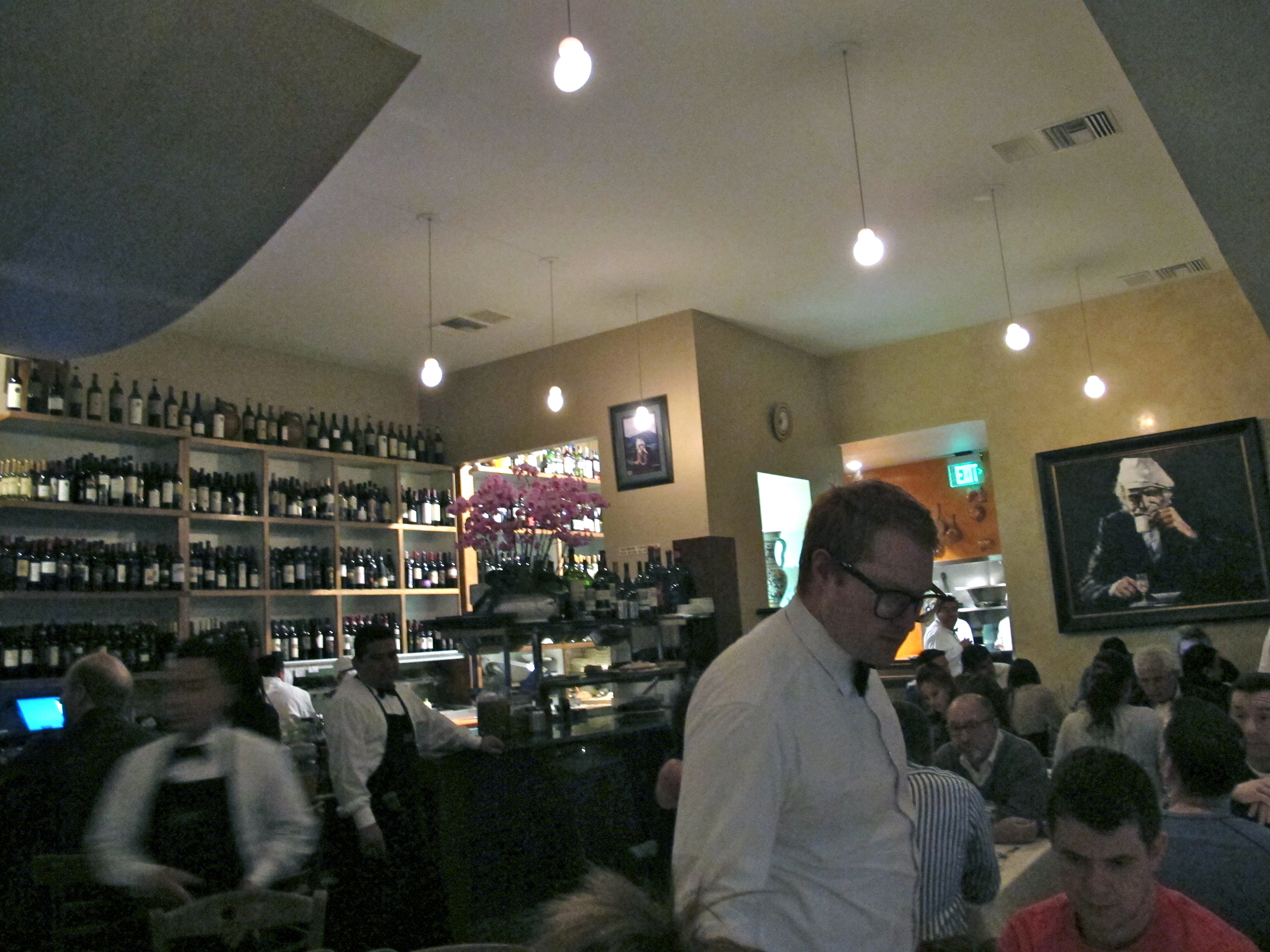 Busy vibe inside Il Pastaio in Beverly Hills.
