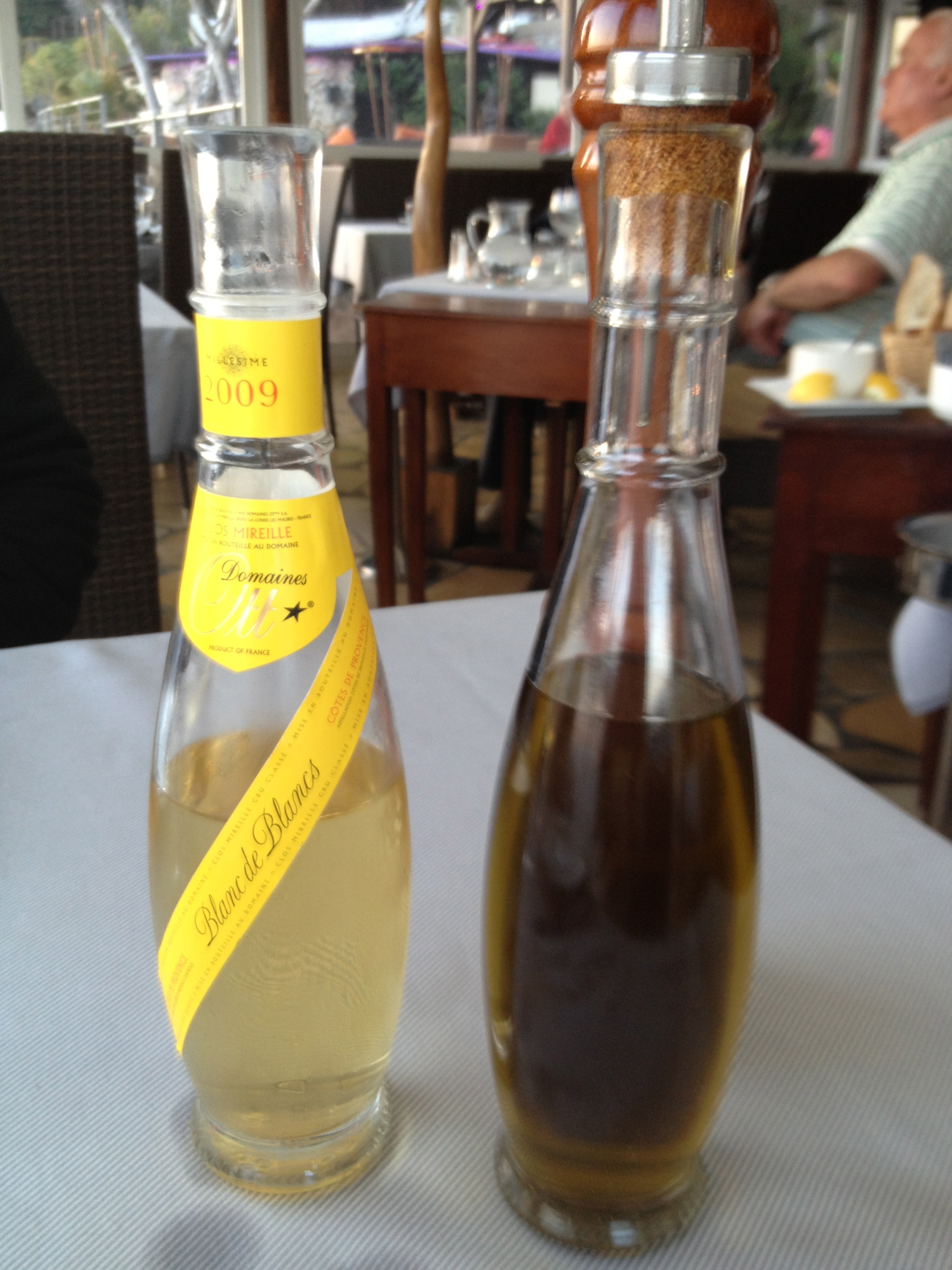 Domaine Ott wine &amp; similarly shaped olive oil