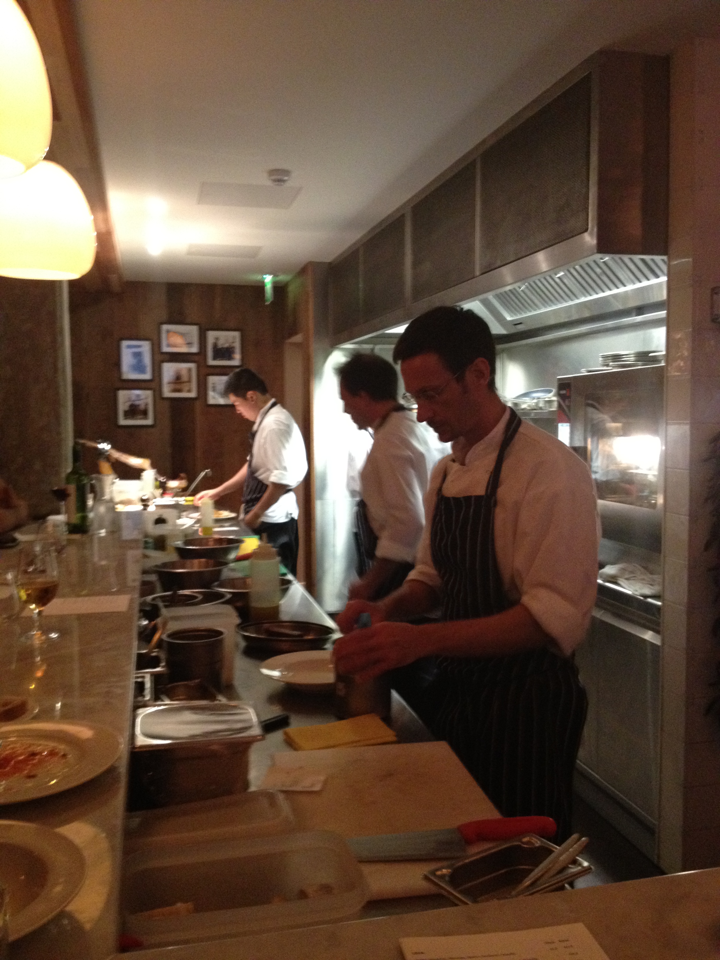 The chefs' table behind the bar at Pizarro