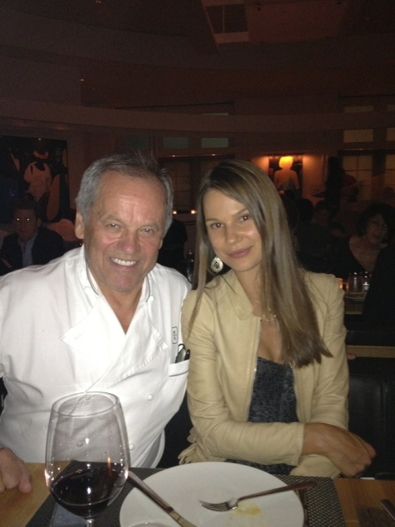 The chef Wolfgang Puck at our table.