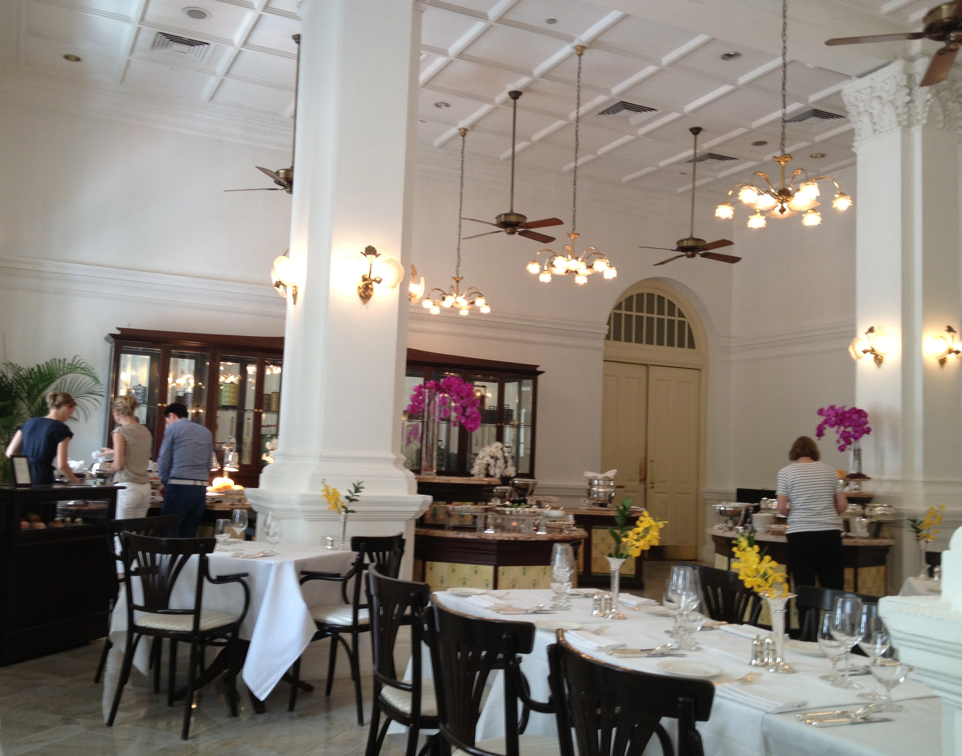 The fresh colonial interior at Tiffin Room