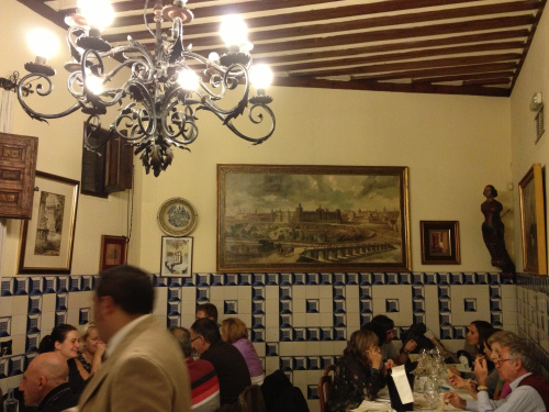 Historic interior of Botin restaurant