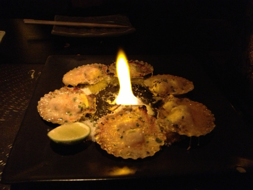 Scallops on the fire