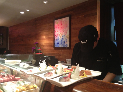 Chef at the sushi bar
