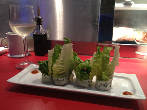 Creative sushi roll at Wá