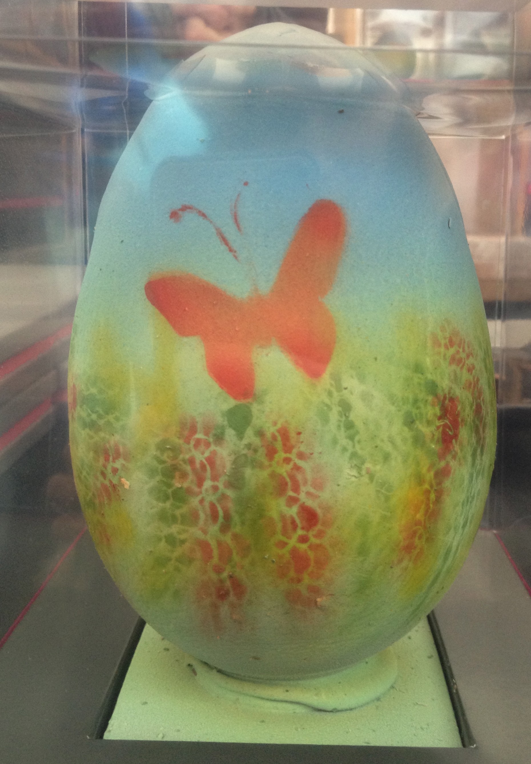 Hand-painted chocolate egg at the Chocolate Festival in London