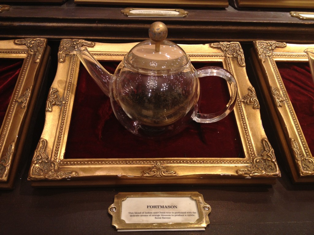 Tea display at Fortnum and Mason