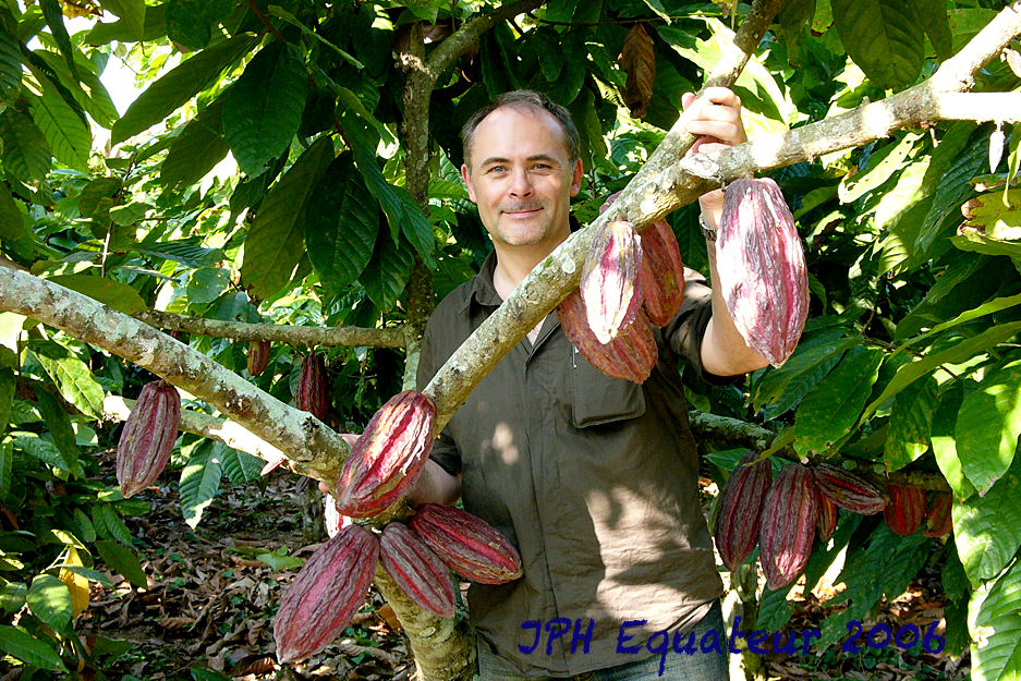 J.P.Hevin cocoa visiting a plantation