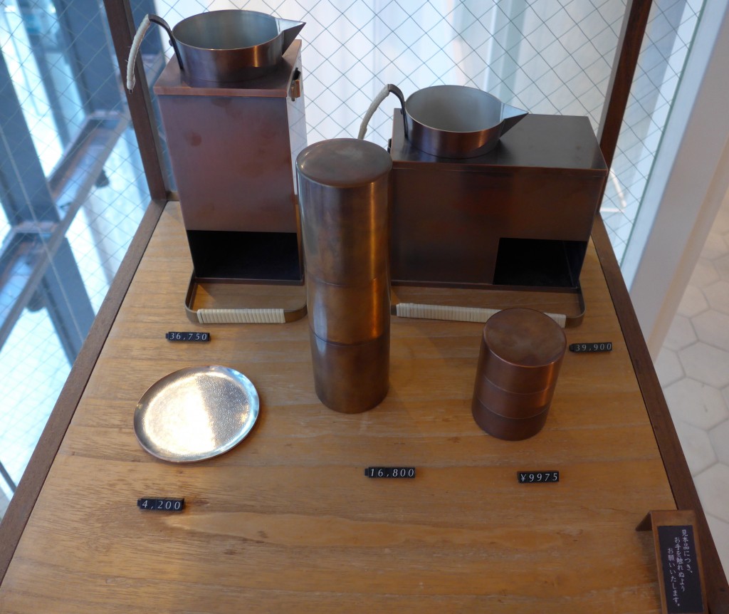 Design tea utensils at Higashiya Ginza
