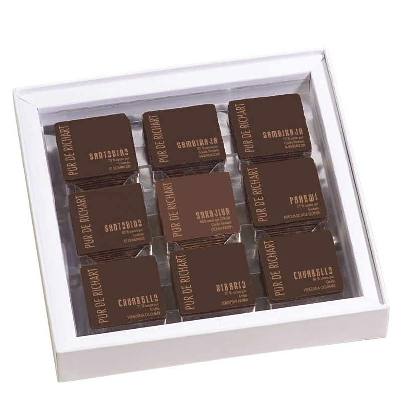 Ultrafine Chocolate squares from Richart chocolatier