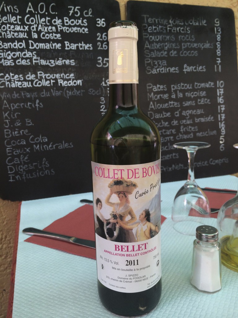 Blanc Vin de Belet at La Table Alziari