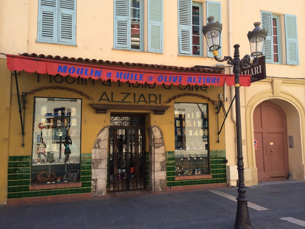 Alziari olive oil shop in Nice