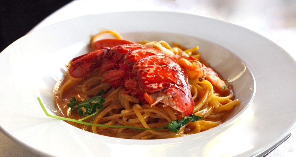 Lobster pasta at La Petite Maison in Nice